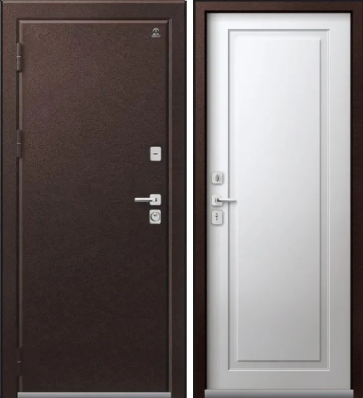 Фото Дверь Термо-4 Шоколадный Муар - Кашемир Белый DIS007379
