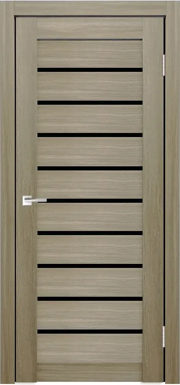 Фото Межкомнатная дверь Легенда X-2 Тон Неаполь Остекление Лакобель черное